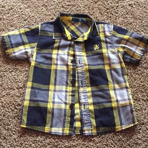 French Toast plaid short sleeve button up
